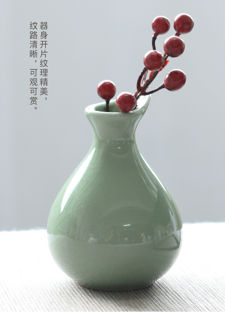 Modern small pure and fresh and vase celadon white household sitting room adornment is furnishing articles other hydroponic flower receptacle