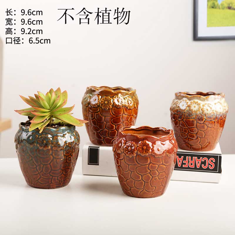 European fleshy old running heavy flowerpot move a clearance sale household green plant money plant orchid creative ceramic flower pot