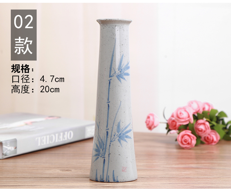 I and contracted dry flower vase indoor desktop furnishing articles flowers all over the sky star lily flower porcelain home decoration