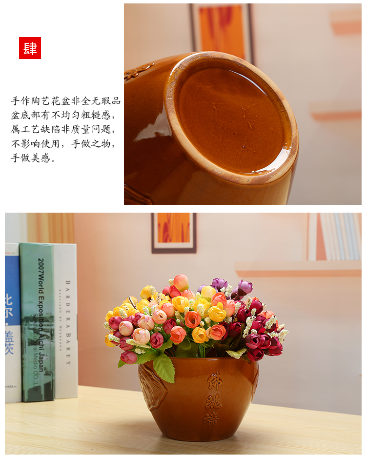 Move is a large water lily bowl lotus cylinder water raise money cooper plant grass lucky bamboo ceramic flowerpot without hole, high aquarium