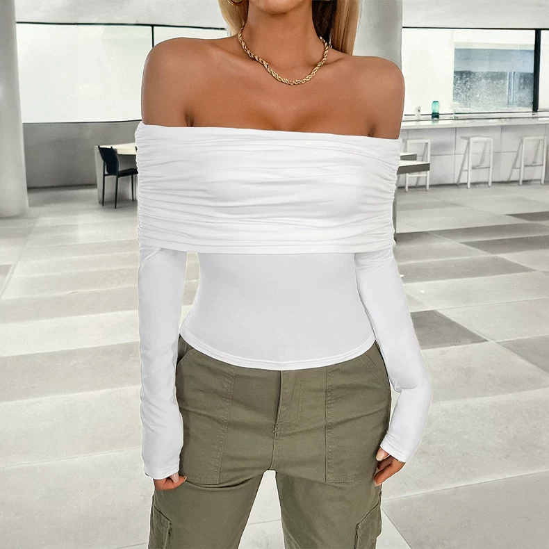 Топ Shein ЖЕНЩИНЫ Осень Т-шерти однотонный без бретелек pull-over топ