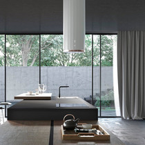 Italian imported faber Fiber Corinthia cylindrical 37cm Mid-Island Range Hood