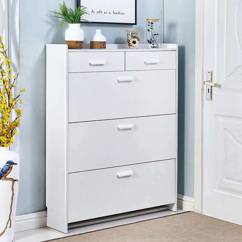 Shoe cabinet Household shoe shelf economical type small net red multi-functional space saving door