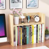 Small book shelf on the study table of the University Dormitory Tabletop Shelf: Three floors desktop Easy modern high desk storage