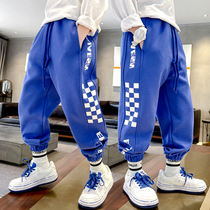 Boy Pants 2022 Spring Autumn New Loose Fried Street CUHK Children Sports Pants Personality Spring Clothing Children Casual Long Pants