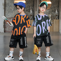 Boys summer clothing suit 2021 new CUHK child Han version handsome and boomer boy trendy sports foreign air Two sets