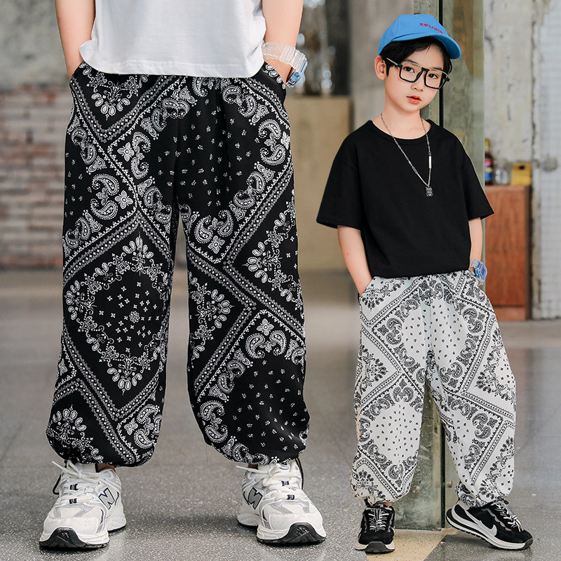 Boy anti-mosquito pants Summer slim fit pants for children Summer clothing CUHK New Loose Light Cage Pants Air Conditioning Pants