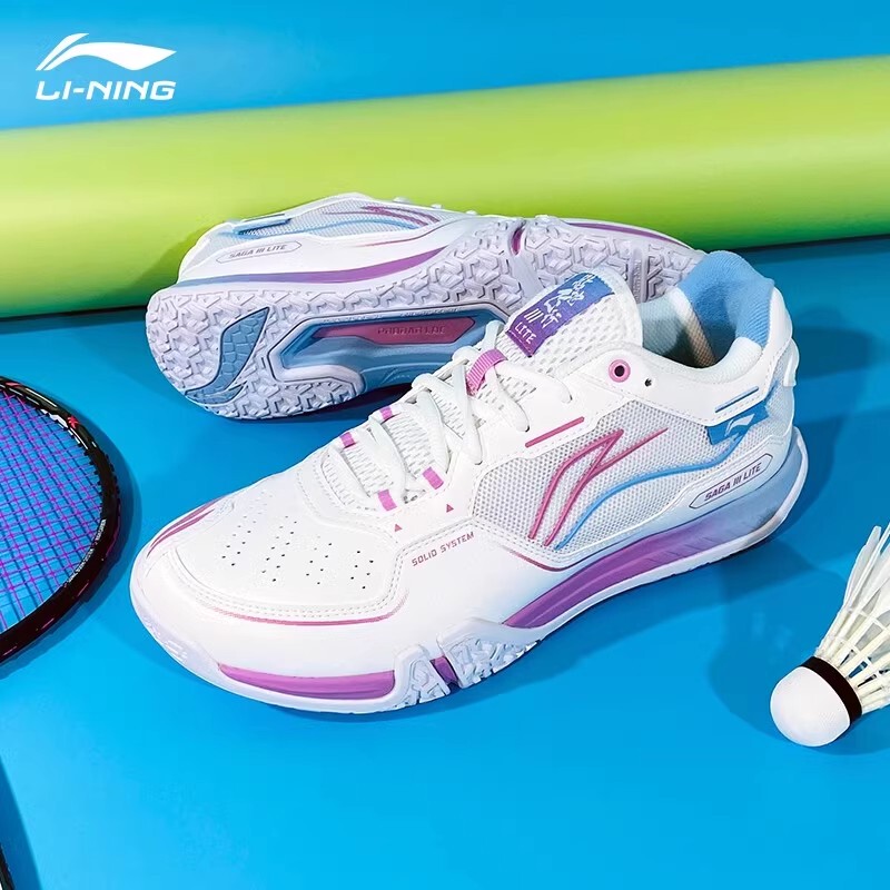 Li-Ning 25 New Model Yuanyang Shoes Badminton Shoes Ground-Adhering Flight 3Lite Unisex Non-Slip Wear-Resistant Aytv003
