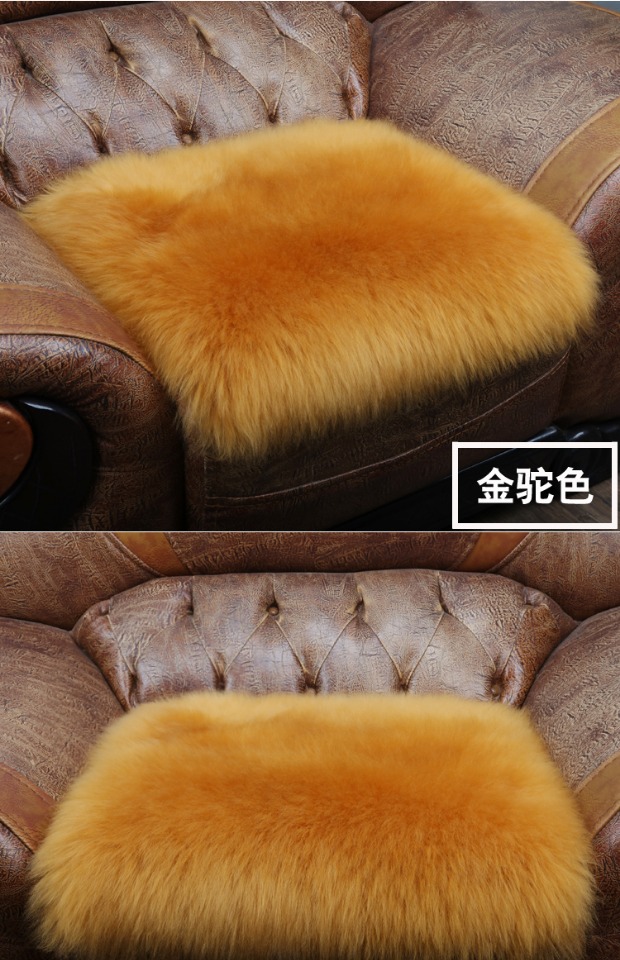Toàn bộ da cừu cắt len ​​Úc sofa sofa đệm len đệm đệm ghế đệm len tinh khiết tùy chỉnh đệm bàn ghế gỗ