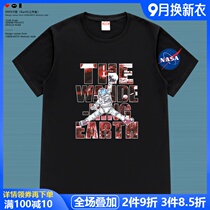 Flagship store official website nasa short sleeve Tide brand T-shirt mens trend Jersey mens nba mens summer clothes couple spring and summer clothes