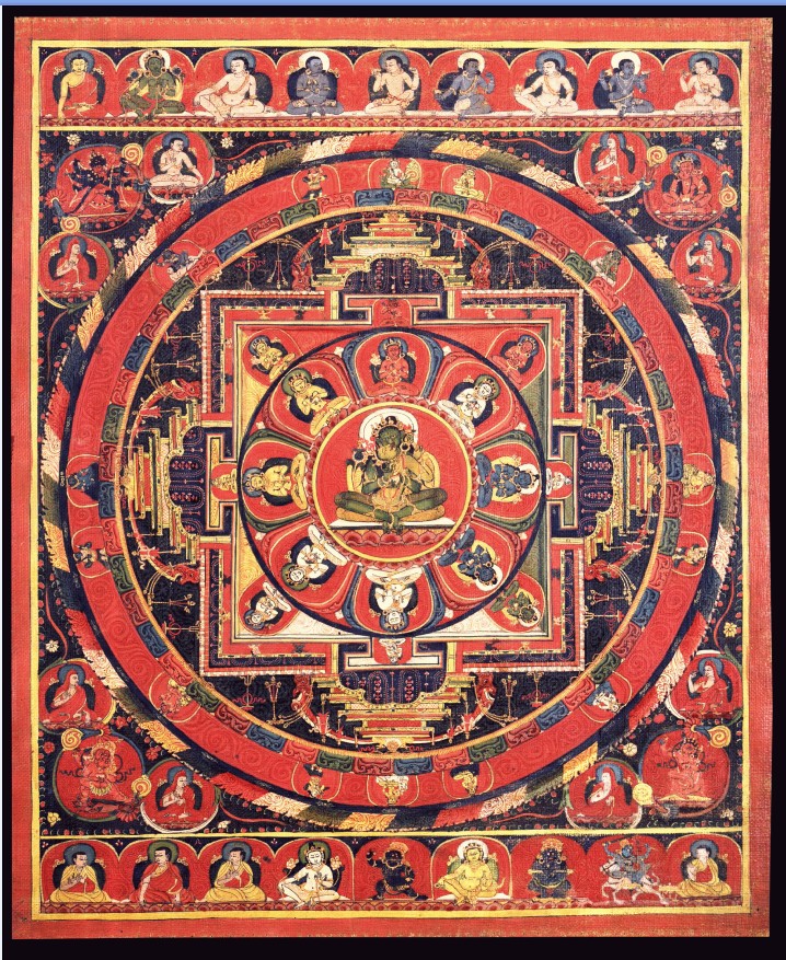 Buddha portrait associated with Buddha portrait Green Tara Mandala Thangka picture Buddha statue Photo paper double-sided plastic seal