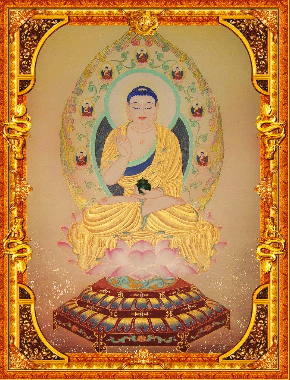 Buddha statues and Bodhisattva Thangka portraits pharmacist Tathagata pharmacist Buddha photo paper double-sided plastic seal