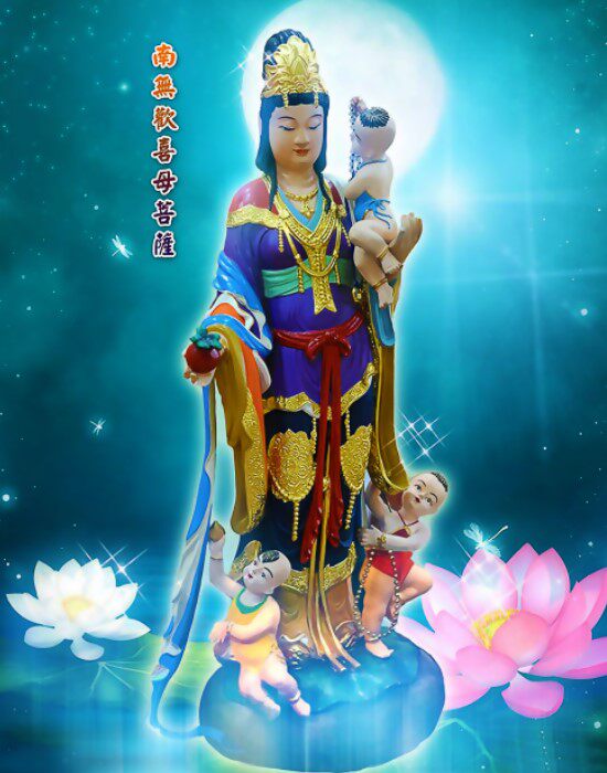 Knot-related bodhisattva statue like a happy mother Bodhisattva Buddha statue of the Buddha Buddha Portrait of Tang Khang Portrait Photo Plastic