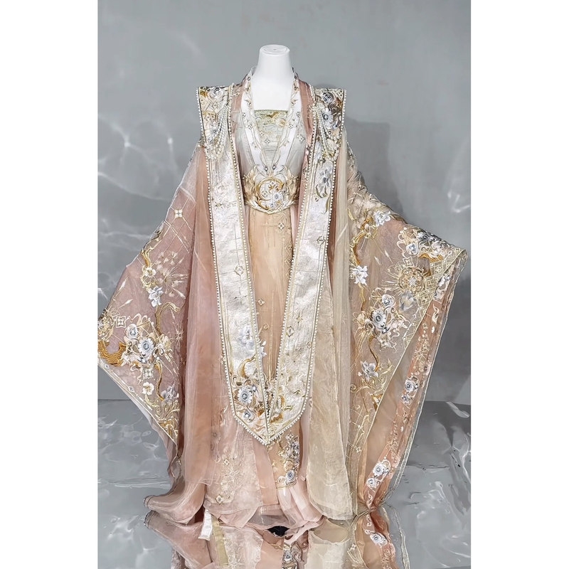 Couple's Hanfu [Star and Acacia] Song Dynasty-Style Improved Traditional Chinese Style Heavy Embroidery Large-Sleeve Shirt, Cheongsam, and Hairpin Set