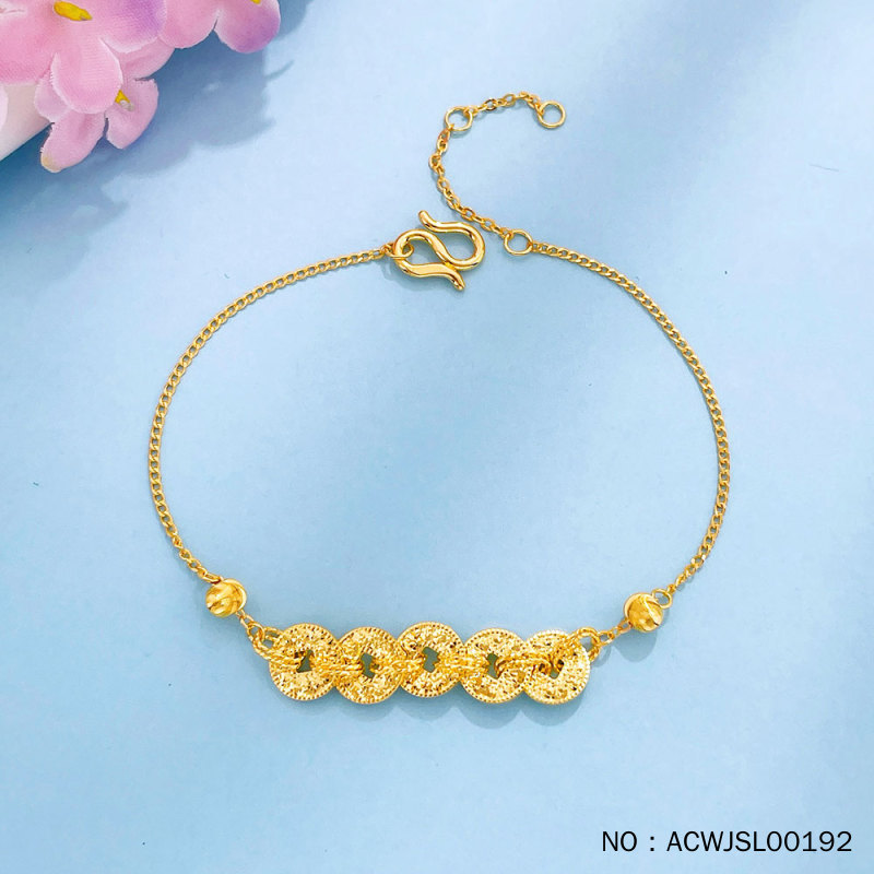 Gold-Plated Silver Bracelet with Five Emperor Coins, Crushed Ice Cat's Eye Fortune Beads, Copper Coins for Attracting Wealth, and Money Abundance, Perfect for Gifting Gold-Plated Silver Bracelet with Five Emperor Coins, Crushed Ice Cat's Eye Fortune Beads, Copper Coins for Attracting Wealth, and Money Abundance, Perfect for Gifting
