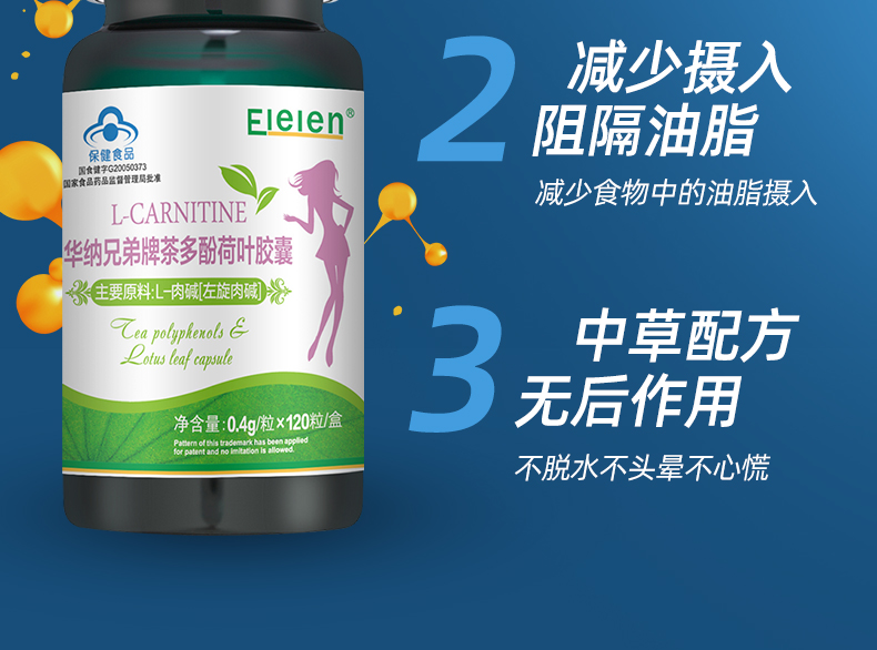 elelen减肥左旋肉碱茶多酚胶囊