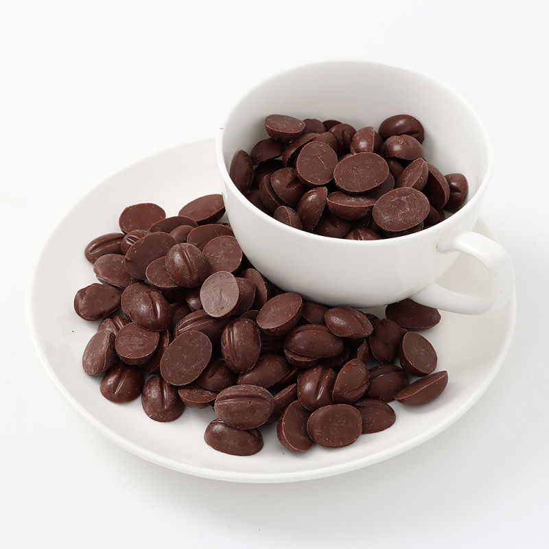 Huideshun Pure Cocoa Butter Handmade Original Cocoa Bean Chocolate Small Granules Coffee Bean-Shaped Snacks Pure Cocoa