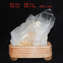 Natural Brazilian white crystal cluster original stone mountain peak ornaments are very transparent to help the cause of wealth shops 87