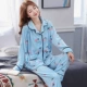 Đồ ngủ nhung san hô nữ mùa thu đông dày tay dài ấm áp flannel dịch vụ nhà dễ thương phù hợp với áo cardigan cộng với kích thước - Nam giới