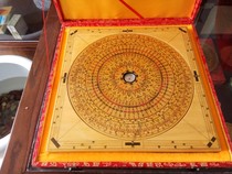 12-inch ginkgo wood antique base large comprehensive plate three-in-one three-yuan handmade wooden Wanan compass intangible inheritance