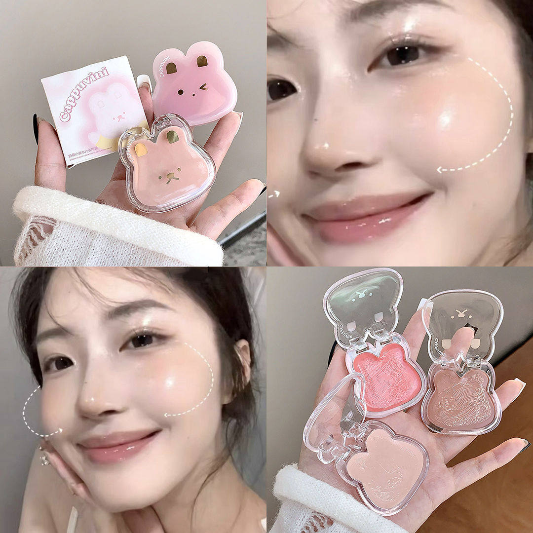 日杂水光湿漉漉的秘密！奶萌兔子腮红多用膏如何点亮你的妆容？