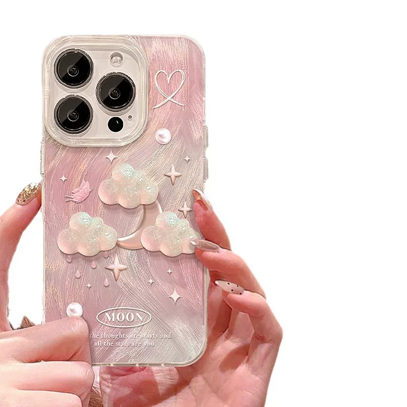 Apple, совместимый iPhone 15, трехмерный фуксия чехол для телефона, iPhone, 14 месяц, 13promax