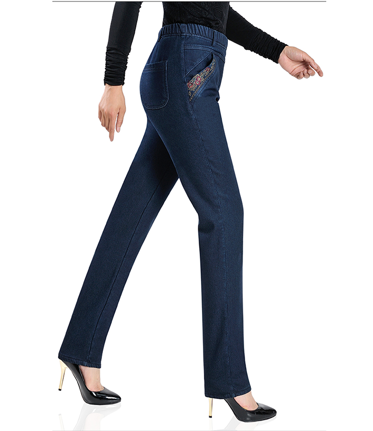Quần cotton trung và già của phụ nữ quần áo mùa đông quần mẹ bà cộng với quần nhung dày tuổi già quần thun mẫu váy cho người trung tuổi