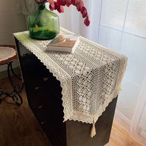 Blue Ink Autumn Le Original Nordic Cotton Thread Hook Lace Hollowed-out Tablecloth Tablecloth Table Flag TV Cabinet Dust Cover Scarves