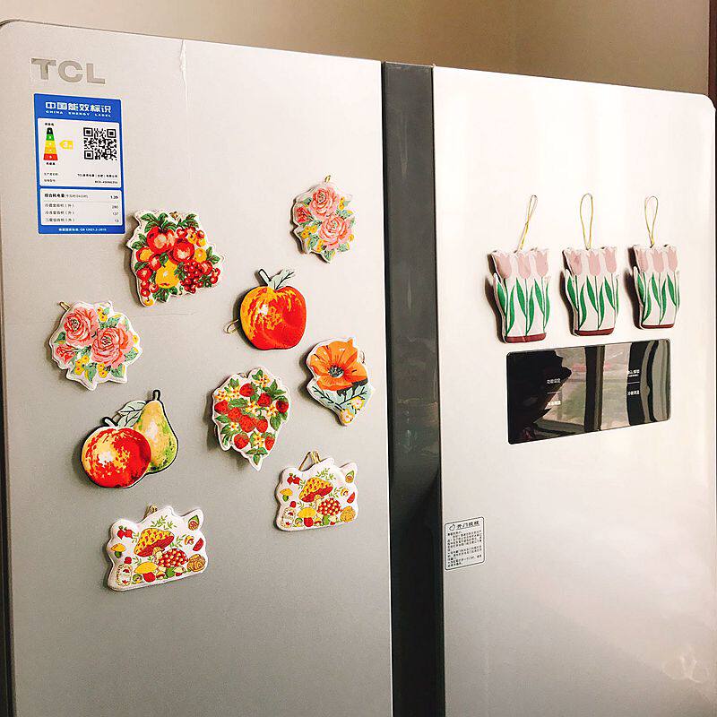 ins attract your retro nostalgic wind years feel cotton fabric clip cotton magnet fridge stick magnet magnetic