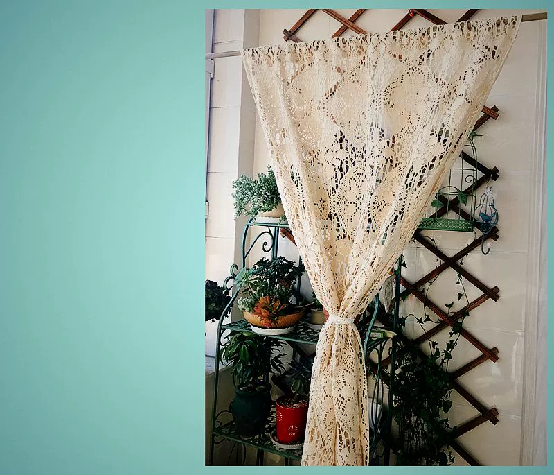 Thời gian chậm, phong cách mục vụ retro, rèm ren dệt bông tinh khiết, rèm, rèm phân vùng, nền vườn - Phụ kiện rèm cửa