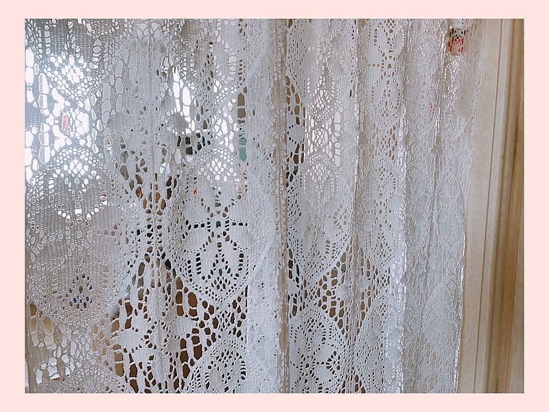 Thời gian chậm, phong cách mục vụ retro, rèm ren dệt bông tinh khiết, rèm, rèm phân vùng, nền vườn - Phụ kiện rèm cửa giá đỡ rèm cửa
