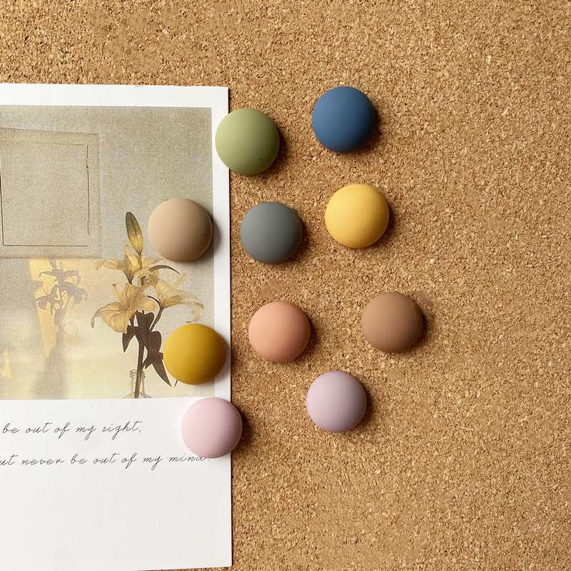 Set of 10 INS summer macarons matte morandi felt plate cork photo wall Decorative Nail-Taobao