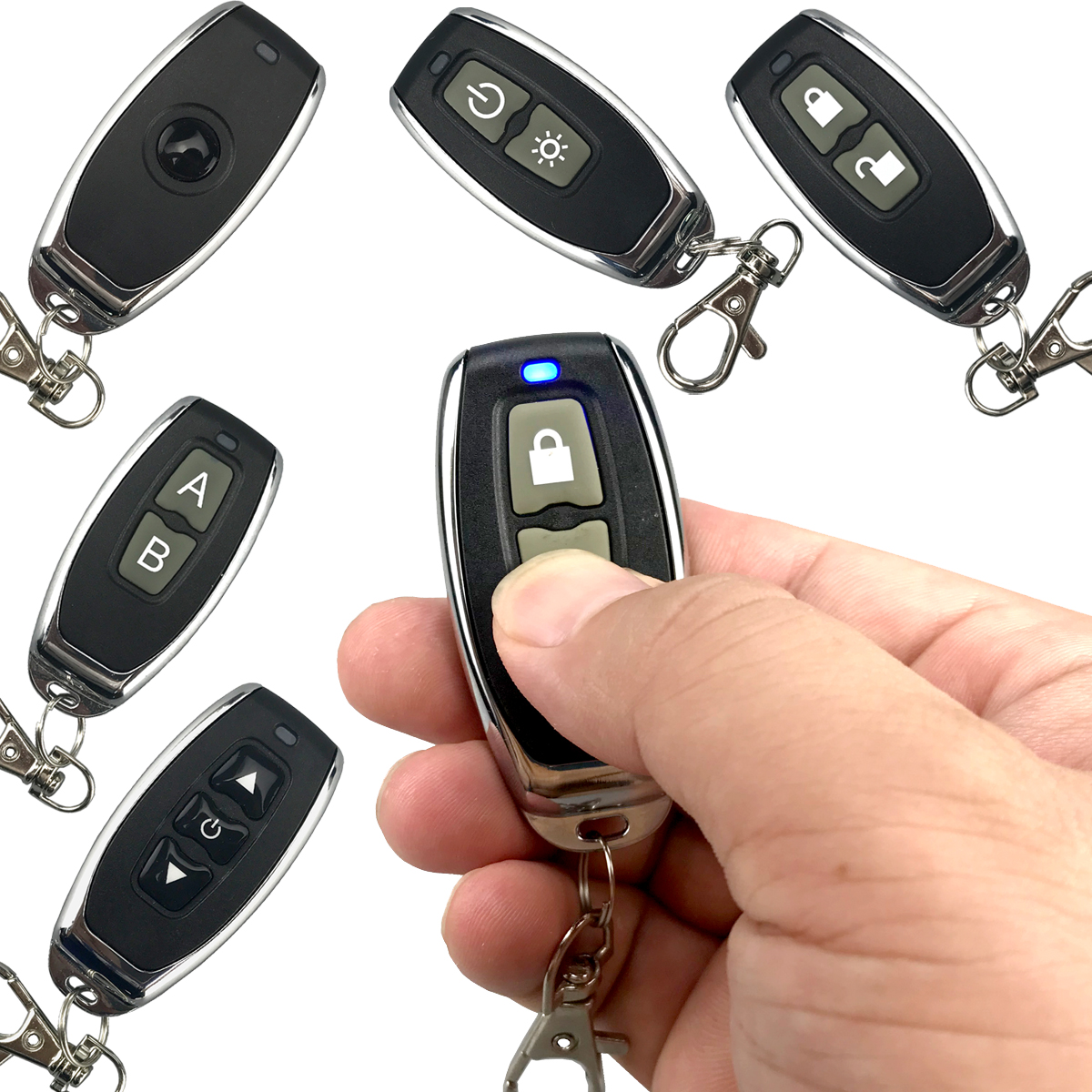 Wireless Remote Control Metal Handle Portable Radio Frequency 315433 mhz Small Remote Control Switch Kit Accessories