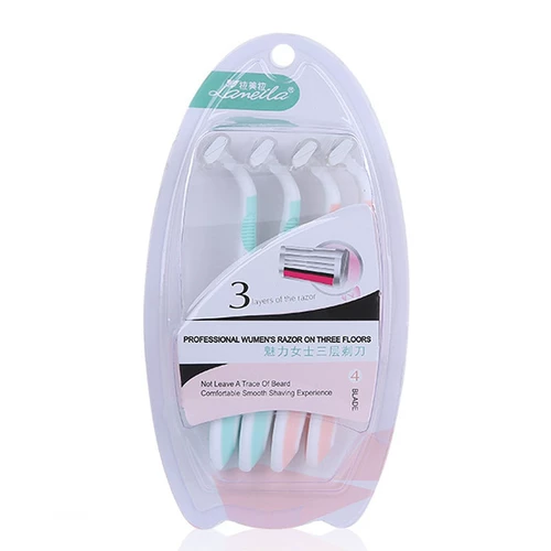 4 упакованные трехслойные лезвия женские волосы с удалением нож для бритья нож для нож