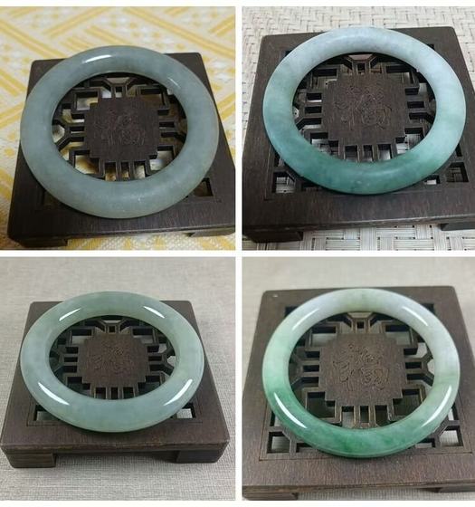 Jade jade bracelet processed and polished, refurbished, enlarged, narrowed and thinned to remove defects, imperial concubine round bar bracelet processed and customized