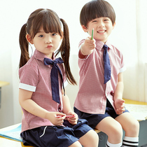 Kindergarten garden clothes summer clothes British style summer cotton shirts graduation clothes childrens school uniforms set primary school class clothes