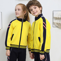 Primary school uniforms spring and autumn suits three or two sets of primary and secondary school sportswear childrens class uniforms kindergarten Garden uniforms spring