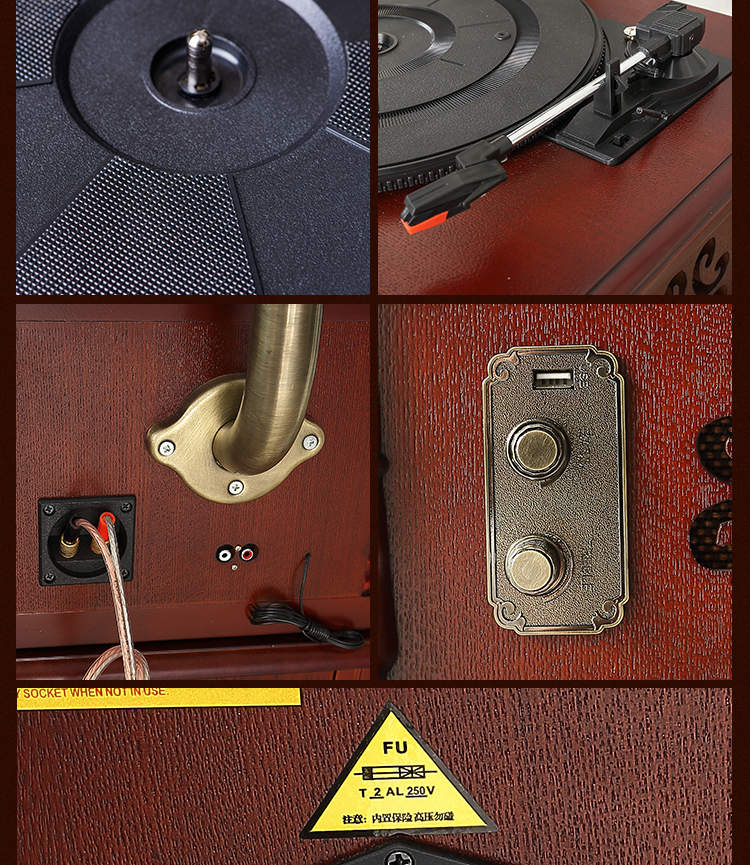 máy phát đĩa than Nhớ lại vẻ đẹp Y113 với loa siêu trầm Bluetooth máy ghi âm lớn máy ghi âm ghi âm retro vinyl máy ghi âm điện 	đầu đĩa than denon