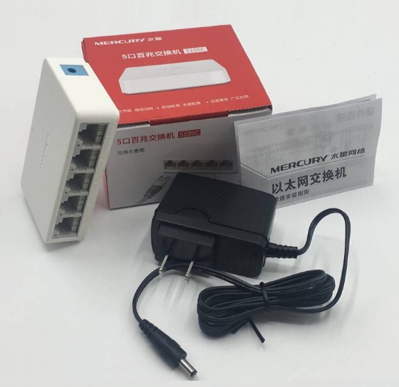 MERCURY Mercury S105C 5-mouth 100 trillion Switch 4-mouth Internet Switcher Internet Line Extension Line Set Line