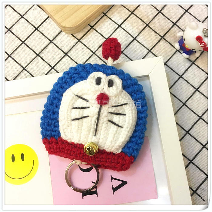 Handmade đan móc chìa khóa hoạt hình dễ thương lưu trữ chìa khóa túi nữ anime xe chìa khóa trường hợp bao gồm - Trường hợp chính shop ví móc khóa
