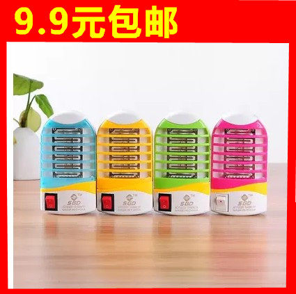 Portable mini - photocatching mosquito - extinguishing lamp light nighttime mosquito - repellent lamp shows colorful LED socket lamp