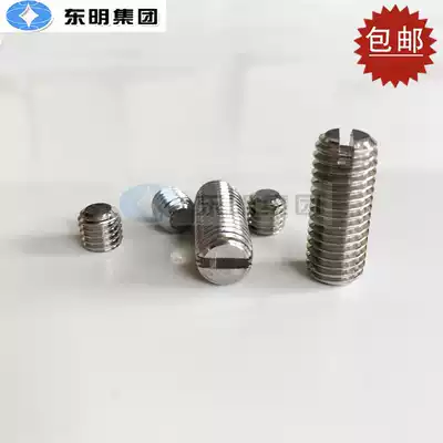 Dongming 304 stainless steel slotted flat end fastening screw gb73 slotting machine rice top wire M4M5M6M8M10