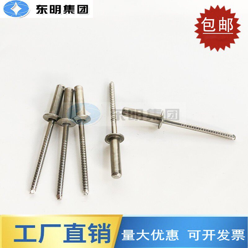 Dongming 304+420 Stainless Steel GB12615 Closed Blind Rivets with Break Mandrel and Flat Head Waterproof Rivets 3.2
