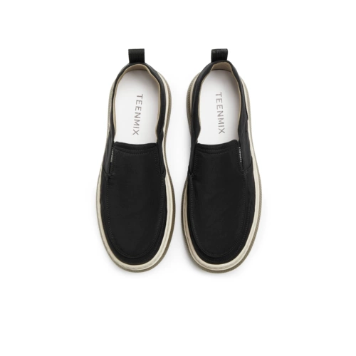 Tianmeiyi/Новинка 2025 года, осенняя стильная однотонная мужская тканевая обувь для торговых центров на толстой подошве, 3VQ01CM5