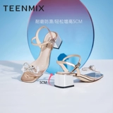 Tianmeiyi Fairy Feng Diamond Word с толстыми каблуками сандалий Женские летние новые высокие каблуки Сандалии BD191BT2