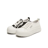 Tianmeiyi/Новинка 2025 года, осенний стиль, однотонные женские белые туфли на толстой подошве со шнуровкой для торговых центров, BL361CM5