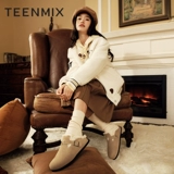 Tianmeiyi толстая база Berken Wool Shoes Женские снежные ботинки сохраняют теплые и бархатные зимние новые торговые центры с той же моделью BF171DH2