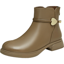 Tata temperament fashion short boots womens boots flat commuting elastic boots 2024 winter new YJJ01DD4