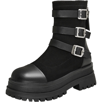 Tata casual thick-soled short boots womens boots cool fashion boots 2024 winter new CEP01DZ4