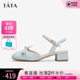 Tata Mary Jane Baotou Sandals Women's Thick Heel High Heel Sandals Outerwear Shoes 2024 Summer Style 7SG15BH4